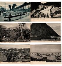 10 VINTAGE BRAZIL POSTCARDS, RIO DE JANEIRO, CIRCA 1900