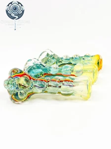 Pipa a mano in vetro premium 5" 3x stile implosione coda fantasia fumo - Foto 1 di 2