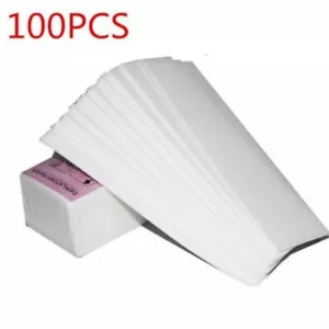 100Pcs Hair Paper Strips Leg Pad Wax Removal Cloth Accessories Nonwoven Stripes - Picture 1 of 12