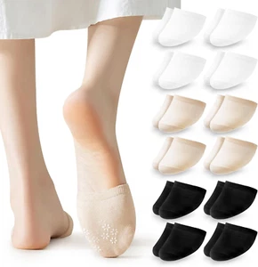 12Pairs Half Socks for Women, No Show Toe Topper Socks Women, Non-Skid Mule Sock - Picture 1 of 12