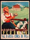 1949 * Manifesto, Poster Turismo "Peroula, Val D'aosta, Conca Di Pila - Musati"