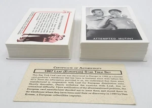 1989 1967 Star Trek LEAF 72 Card Set European Reprint Set with COA M/NM Complete - Picture 1 of 6