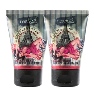 Mini crema reparadora instantánea de manos Barefoot Venus rojo rubí 1 onza (paquete de 2) - Imagen 1 de 8