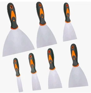 "Juego de 7 cuchillos raspadores de pintura para paneles de yeso y salpicaduras de masilla 1"" 1,5"" 2"" 2,5"" 3"" 4"" 5" - Imagen 1 de 8