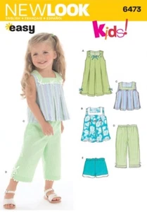 New Look Childrens Easy Sewing Pattern 6473 Dresses, Tops, Shorts & Pants... - Picture 1 of 2