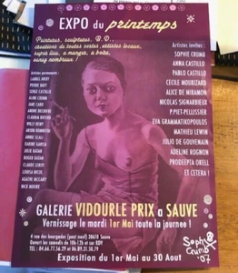 SOPHIE CRUMB - ALINE CRUMB - SIGNED POSTER 2007 SAUVE FRANCE SPRING ART EXPO - Picture 1 of 3