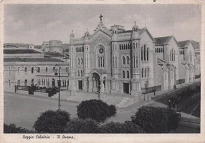 234) CARTOLINA REGGIO CALABRIA IL DUOMO VIAGGIATA DISTRETTO MILITARE - Imagen 1 de 2