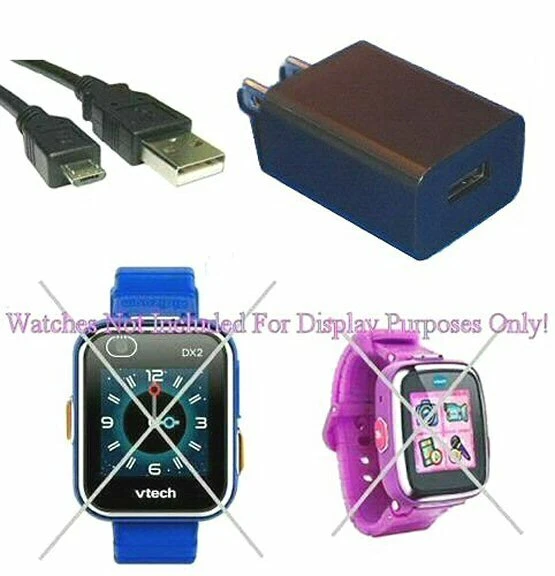 Wall Charger 5V 1A + Power Supply 6FT SPL USB Cable FOR VTech DX DX2 Smart Watch - Image 1 of 4