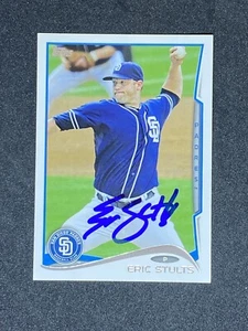 Eric Stults San Diego Padres Signed Auto 2014 Topps Card #234 ~ COA - Picture 1 of 3
