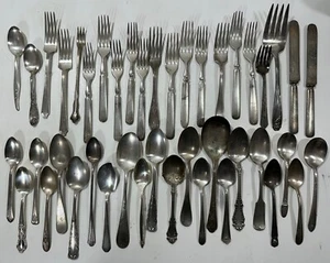 Lot Of 43 Silver Plated Flatware (1847 Rogers Bros And Others) - Picture 1 of 7