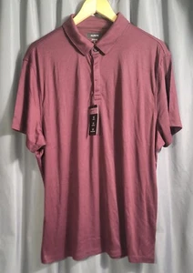 Alfani Men's AlfaTech Stretch Short Sleeve Polo Shirt Burgundy XL Men's - Picture 1 of 8