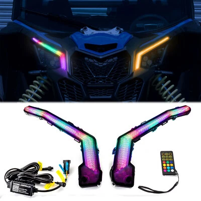 LED Front Signature RGB Turn Signal Light for Can Am Maverick X3 /Max 2017-2025 - Image 1 of 4