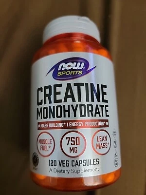 NOW Sports Nutrition, Creatina Monohidrato 750 mg, 120 Cápsulas Vegetales Foto 1 de 3