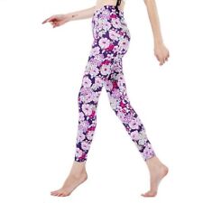 S-XXXL Flower Print Fitness Legging Workout Gym Yoga Pants Stretchy One Size NEW