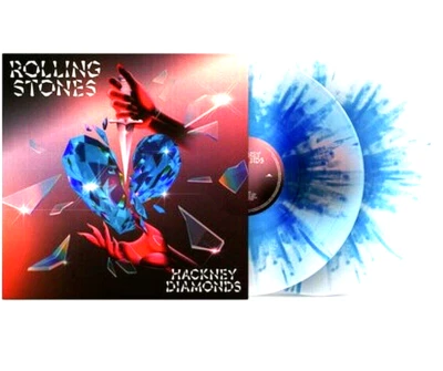 Rolling Stones Hackney Diamonds 1 Yr Anniversary Clear/Blue Splatter Vinyl 2xLP - Image 1 of 4