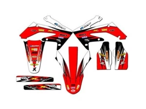 2008-2009 CRF 250R VELOCITY Red Senge Graphics Kit Compatible with Honda - Picture 1 of 4