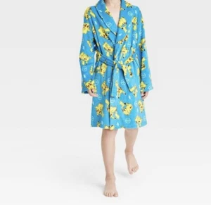 2022 Blue Pokemon Robe -Sizes XS -L Pikachu Bathrobe New With Tags! - Picture 1 of 4