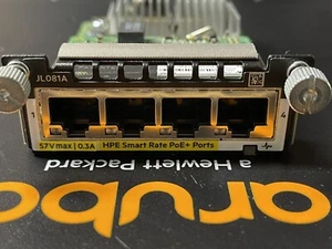 JL081A HPE Aruba 3810m 2930m 4 Smart Rte PoE+ Module HPE USED - Picture 1 of 3