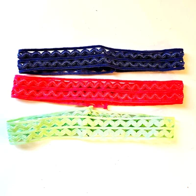 Paquete de 3 diademas elásticas en zigzag para mujer accesorios de moda Foto 1 de 3