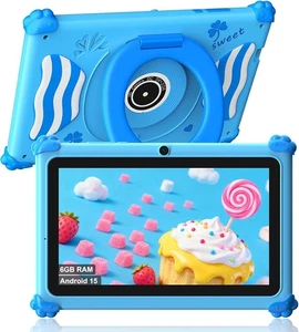 Kids Tablets 7 Inch Android 15 Toddler Tablet for Kids with 2.4G+5G WiFi6 Penta - Picture 1 of 3
