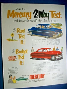 1951 Mercury large-mag car ad - Picture 1 of 1
