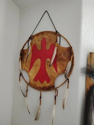 美洲原住民生皮盾带红色雷鸟 16 — 第 1/4 张图片