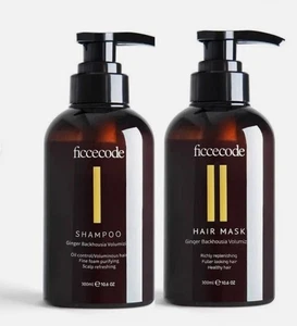 New FicceCode Macadamia Oil Shampoo 300ml + Macadamia Oil Hair Mask 300ml - Picture 1 of 3