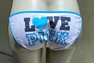 Y2K Victoria's Secret String-Bikinihöschen PINK Love Pink extra niedrig geschnitten Large - Bild 1 von 8