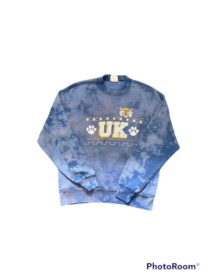 Винтажный кислотная стирка Великобритании Кентукки пуловер Crewneck, взрослых мужчин большой, переработанный Vint - Изображение 1 из 1