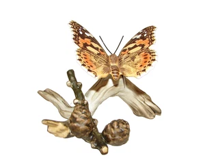 Retired Goebel Distelfalter Painted Lady Belle Dame Butterfly Figurine W Germany - Picture 1 of 13