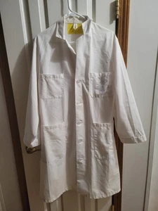 Vintage US Air Force David Grant Medical Ctr Doctor's Medium LS White Lab Coat - Picture 1 of 5