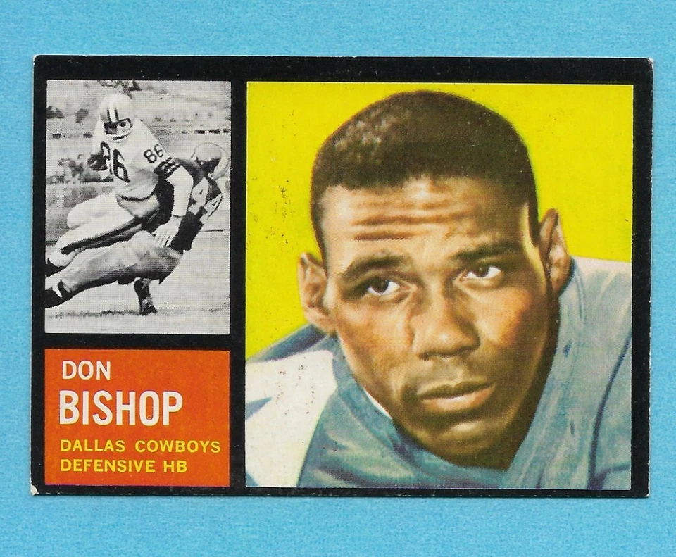 1962 Topps Football #46 SP Short Print Don Bishop ROOKIE card Dallas Cowboys EX+ - Image 1 of 1