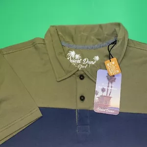 Desert Dunes gestreiftes Medium sortierärmliges Poloshirt für Herren neu mit Etikett - Bild 1 von 8
