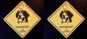 2 Stück 12cm Roadsign Schild mit Saugnapf HOVAWART - Bild 1 von 2