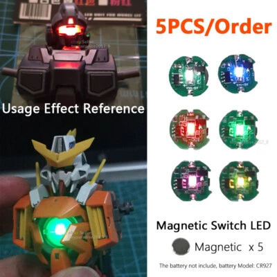 MG-GNx5:磁性开关 LED (5PCS) 适用于 Gunpla 模型套件 MG 1/100 枪坝 — 第 1/4 张图片