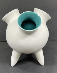 DDC4 kleine Vase 3 Loch Tri Bein Öffnung hergestellt von 6" groß SELTEN dänische Kunst SELTEN - Bild 1 von 9