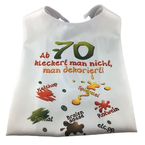 XL Latz - Ab 70 kleckert man nicht, man dekoriert Lätzchen für Erwachsene witzig - Bild 1 von 2