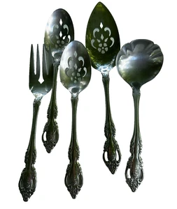 5 Stck. Oneida Monte Carlo Edelstahl Servierteile Hostess Besteck - Bild 1 von 19