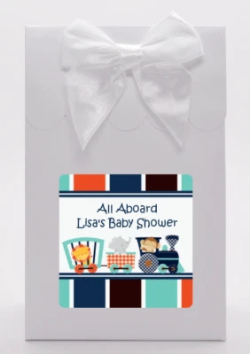 Animal Train - Personalized Baby Shower Goodie Bags - Set of 12 - Image 1 of 4