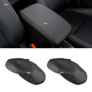 Black Center Leather Armrest Box Protection Pad For Mitsubishi Outlander 2016-21 - Picture 1 of 11