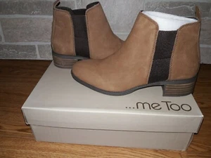 Me Too Shane8 Nubuck Leather Ankle Boots Dark Camel, Size 7.5M - Picture 1 of 10