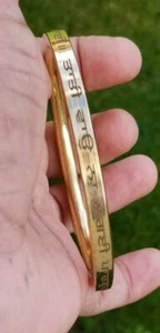 Brass kara taati vaao na lagai singh kaur bangle smooth flat sikh bani kada p7 - Picture 1 of 10