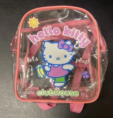 RARO De Colección Y2K 2003 Sanrio Hello Kitty Cutie Sm Mochila Bolso Cartera Rosa Transparente Foto 1 de 4