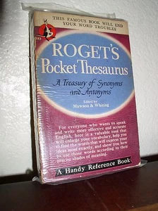 Roget's Pocket Thesaurus edited by Mawson & Whiting (Pocklet#383,1948,Paperback) - Imagen 1 de 4