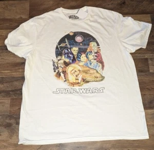 NEW STAR WARS TSHIRT LUCASFILMS EPISODE 4 5 6 SIZE XL WHITE SHIRT - Picture 1 of 3