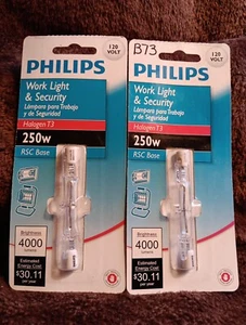 2 Philips 250W T3 RSC Base Bulbs - Picture 1 of 2