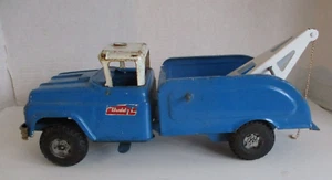 Vintage 1960s Blue Buddy L Tow Wrecker Truck - Picture 1 of 6