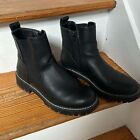 Women?s black kennedyy combat boots size 8 with zipper and stretch