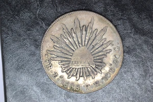 Mexico: 1868 Zs-YH 8 Reales- Original EF - Picture 1 of 4