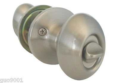 隐私拉丝镍蛋椭圆形把手旋钮门锁卧室浴室  — 第 1/2 张图片